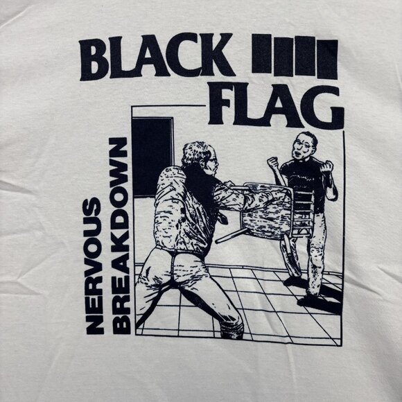 Black Flag Nervous Breakdown Punk T-shirt Size Extra Large - Picture 2 of 4